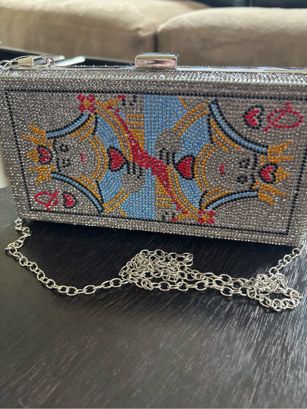 Queen of Hearts Rhinestone Crossbody